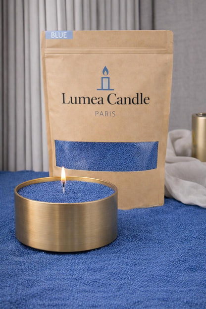 Bougie non parfumée - Bleu