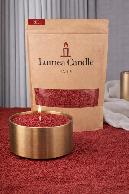 Bougie non parfumée - Rouge