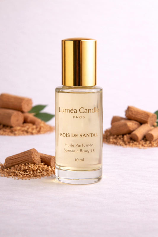 Huile Parfumée Bois de Santal — Essence de Luxe pour Bougies Perles