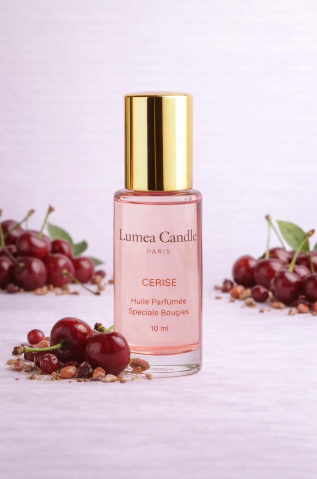 Huile parfumée cerise noire Lumea Candle Paris pour bougies en perles